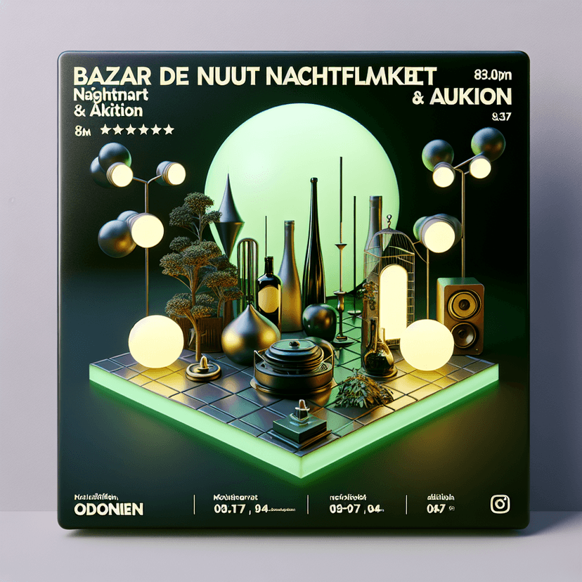 Bazar de Nuit Nachtflohmarkt & Auktion at [object Object] event poster