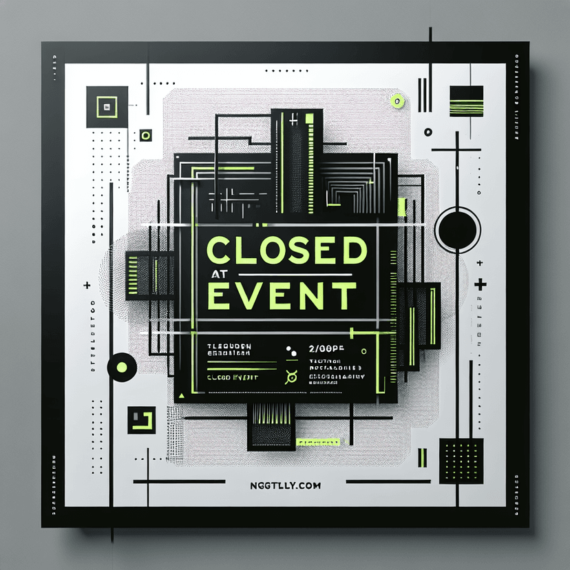 Closed Event at [object Object] event poster