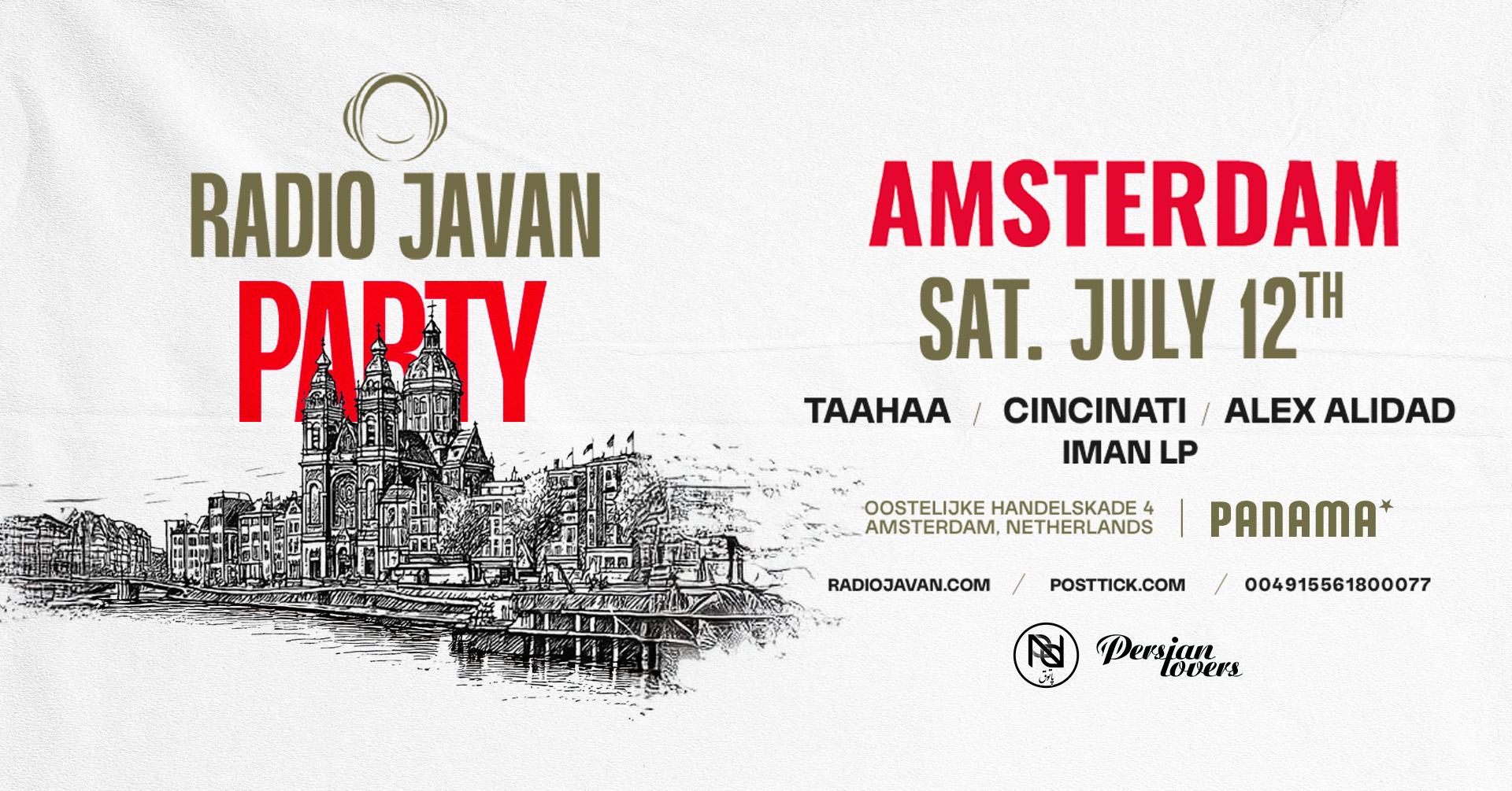 Radio Javan Party at panama event poster